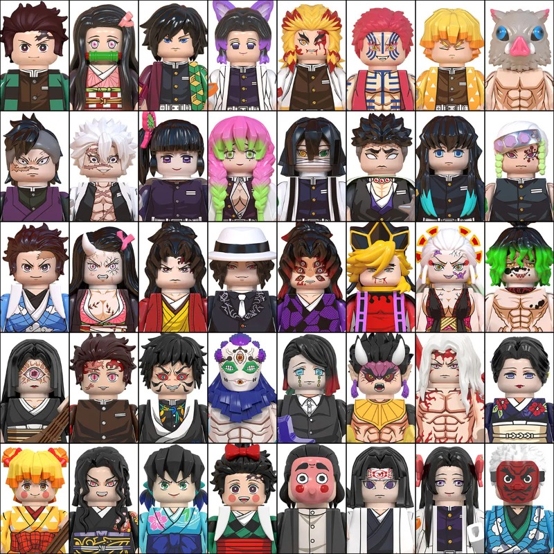 Kids Toys Blocks - Minifigurki Demon Slayer z klocków konstrukcyjnych
