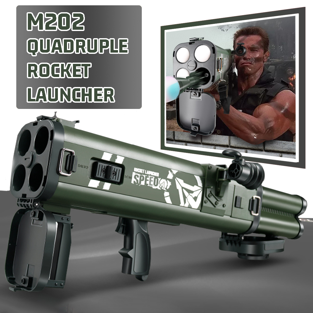 Foam Dart Gun - Wyrzutnia rakiet M202 Quadruple Piankowa wyrzutnia