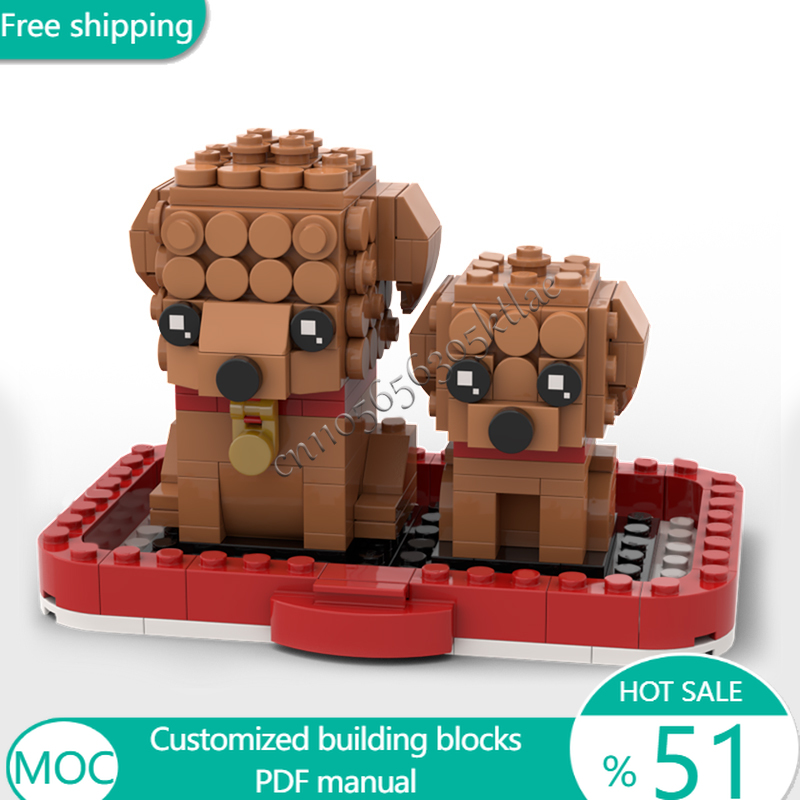Kids Toys Blocks - 293 ELEMENTY Zwierzę Złoty Pudel i