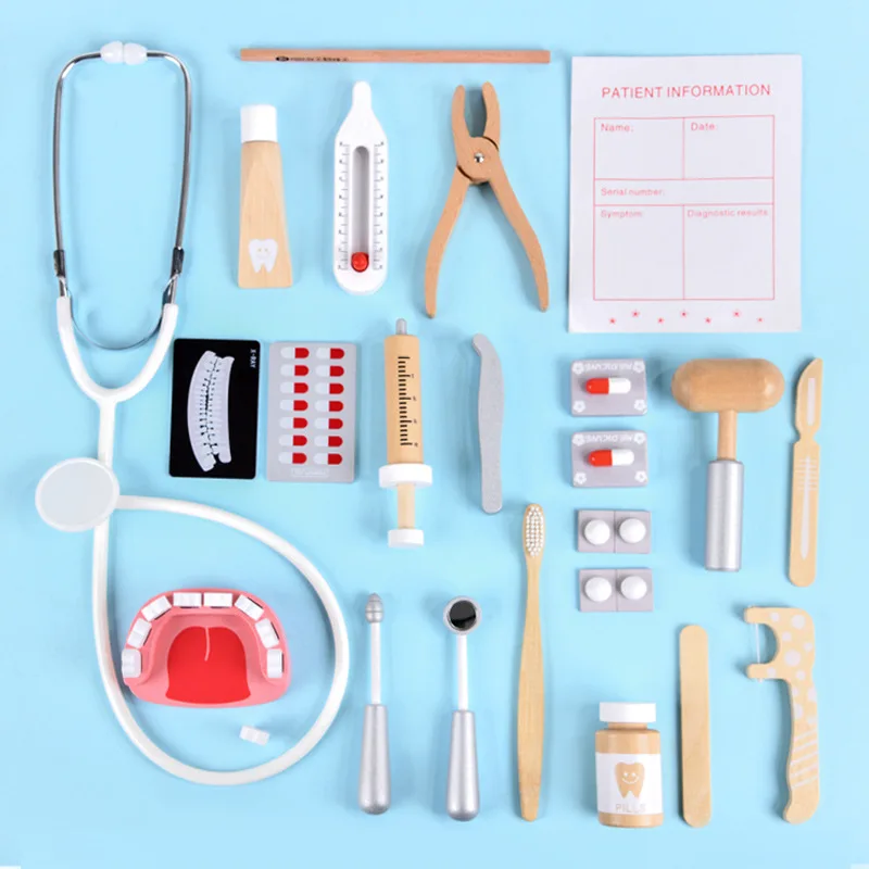 Nowy Zestaw Drewnianych Zabawe – Kids Toys Doctor Set recenzja i cena