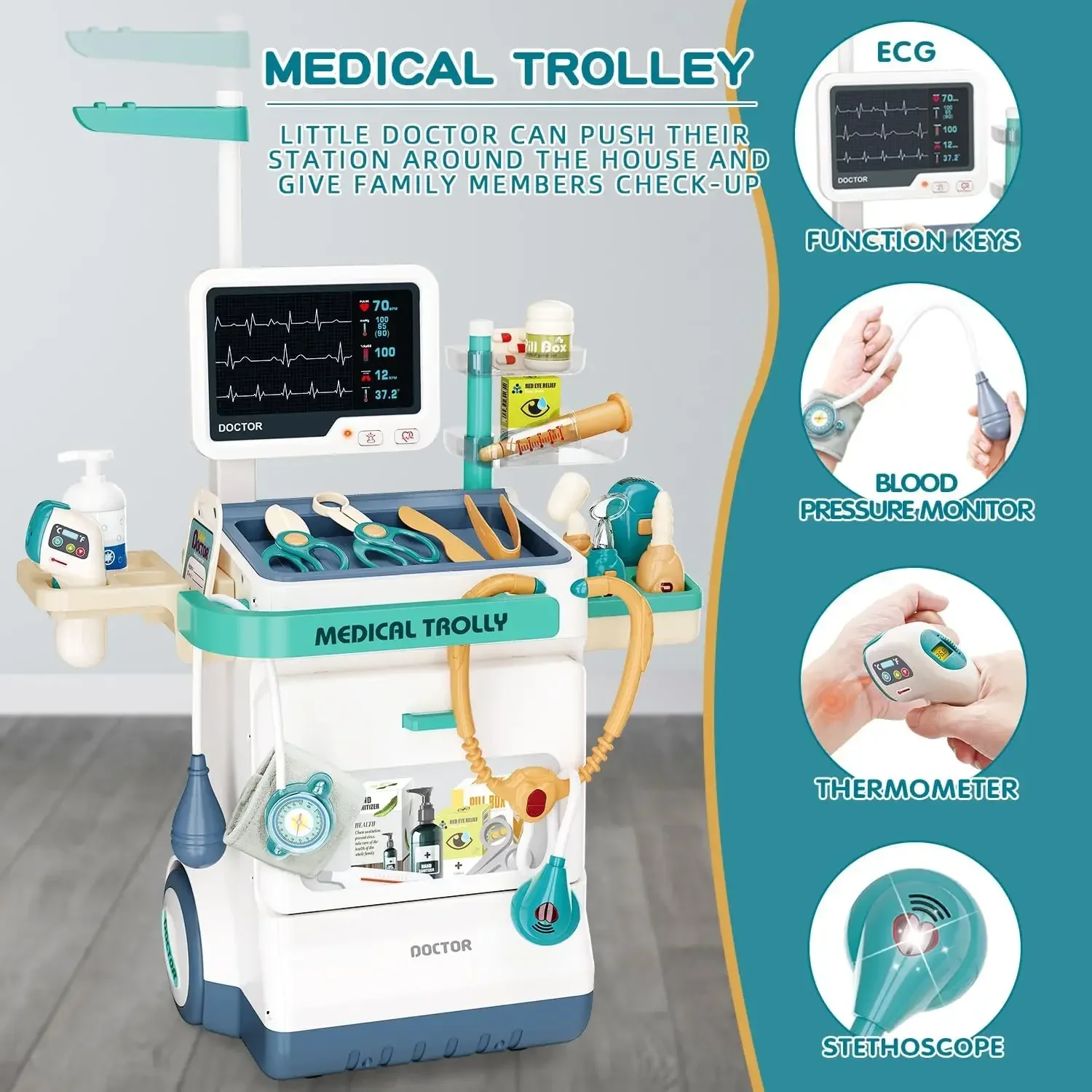 Zestaw do zabawy lekarza lekar – Kids Toys Doctor Set recenzja i cena